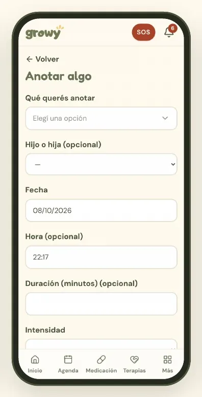 Formulario Anotar algo