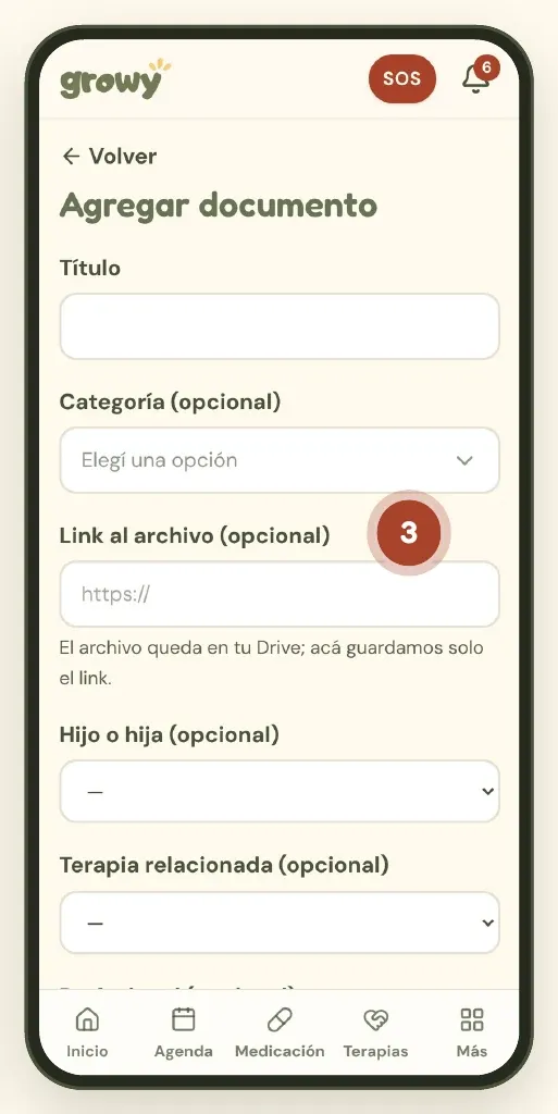 Formulario Agregar documento
