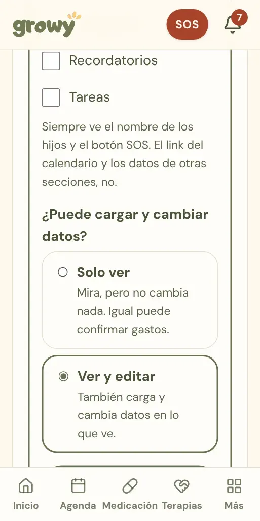 Opciones Solo ver y Ver y editar